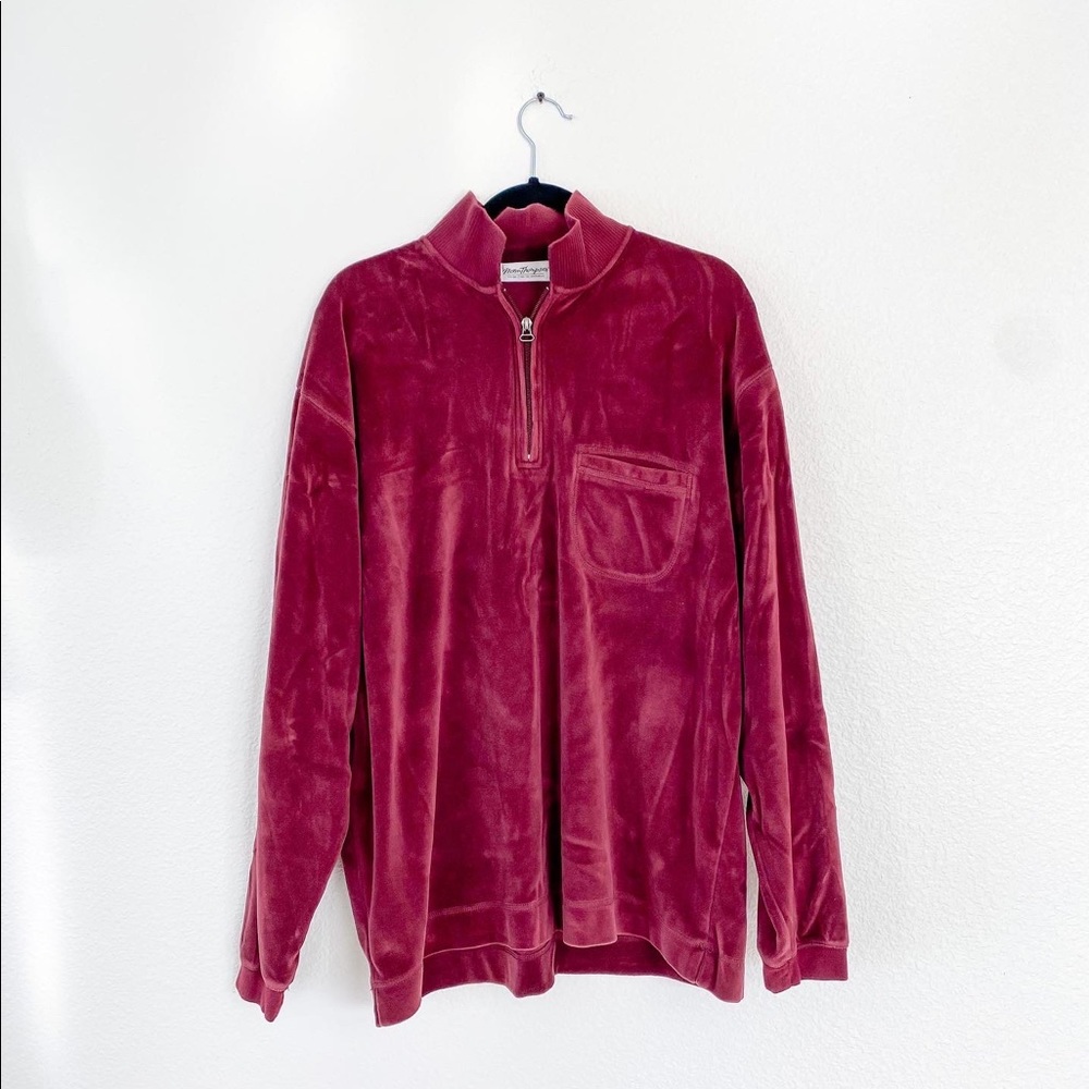 Vintage Red Velvet Pullover